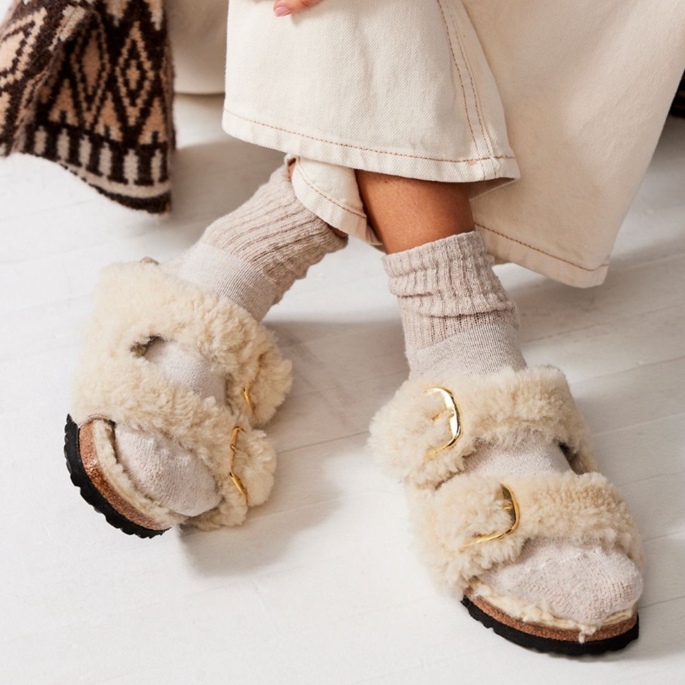 Arizona Teddy Shearling Birkenstock Sandals size 40